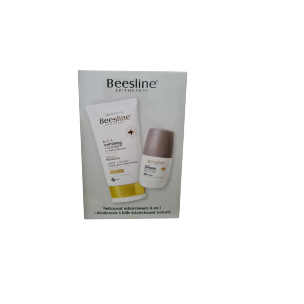 BEESLINE COFFRET Gel Nettoyant Éclaircissant Visage 4 En1 150ml +DEO INVISIBLE GRATUIT