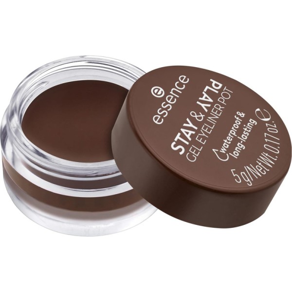 ESSENCE EYELINER GEL POT " LONG-LASTING & WATERPROOF - 02 BROWN "