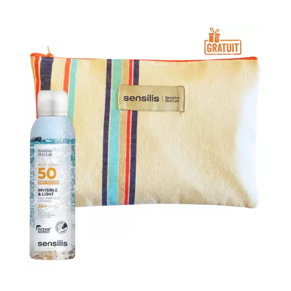 SENSILIS TROUSSE FOUTA+SPRAY TOUCHER SEC SPF50+ 200ML