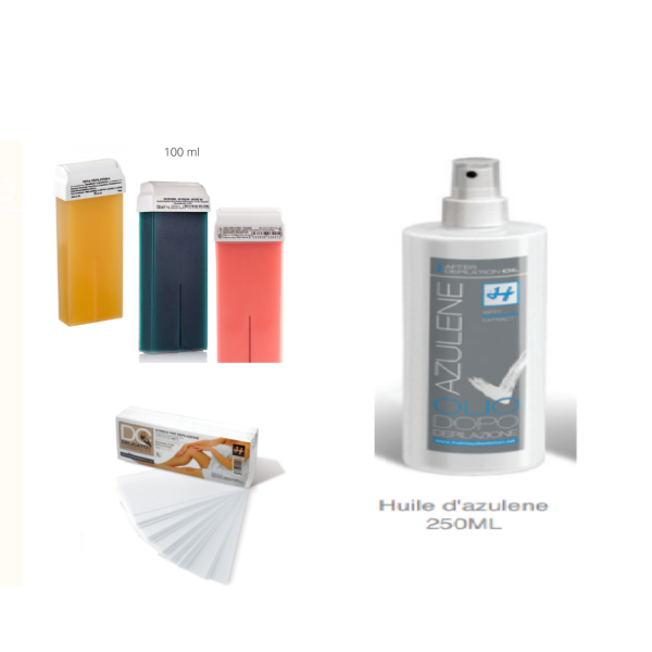 Pack Epilation : 3 cires achetés +bande dépilatoire+Huile Azuléne