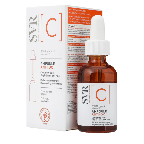 SVR AMPOULE ANTI OX VITAMINE C 20% 30ML TOUS TYPES DE PEAUX