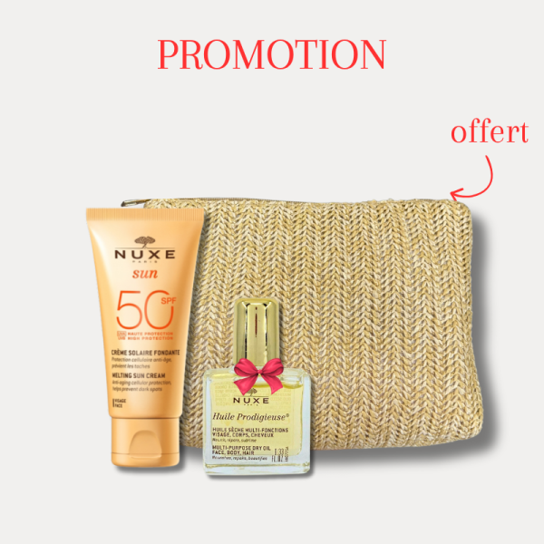 NUXE - CREME SOLAIRE FONDANTE SPF50+ + HUILE PRODIGIEUSE ET TROUSSE OFFERTES