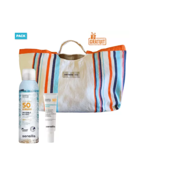 SENSILIS SAC FOUTA+SPRAY TOUCHER SEC SPF50+ 200ML+PHOTOCORRECTION [HA 50+] FLUID INVISIBLE 50ML