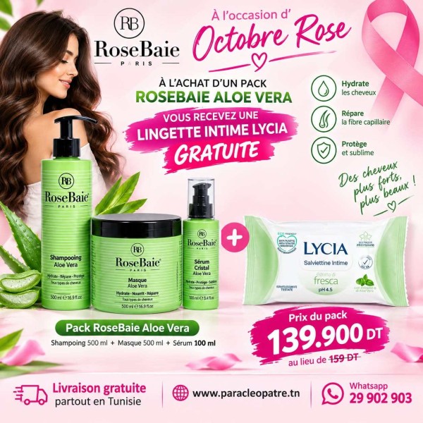 Pack rosebaie Aléo Vera + lingette intime lycia gratuite