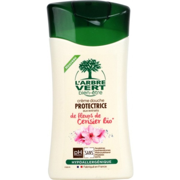 Crème de Douche protectrice bien-être fleur de cerisier Bio L'ARBRE VERT