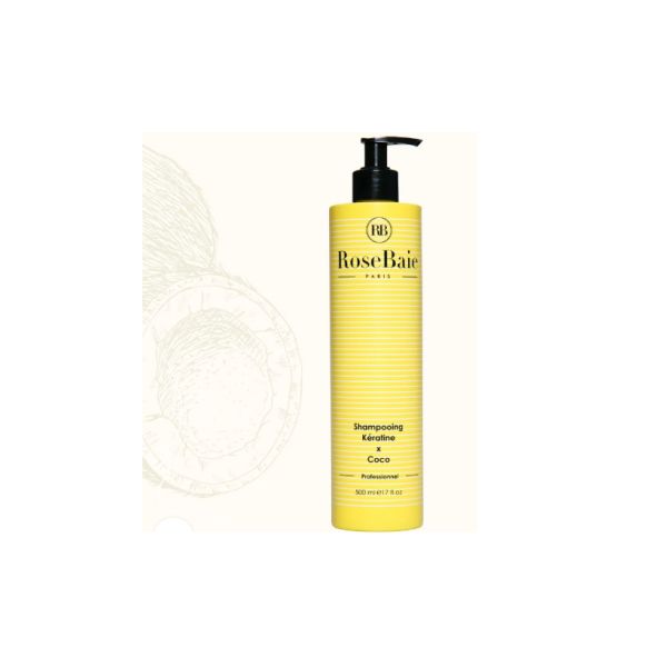 Shampoing Huile de Noix de Coco X Kératine Rosebaie 500ml